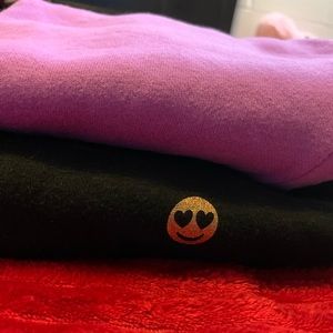 2 long sleeve girls sweat shirts